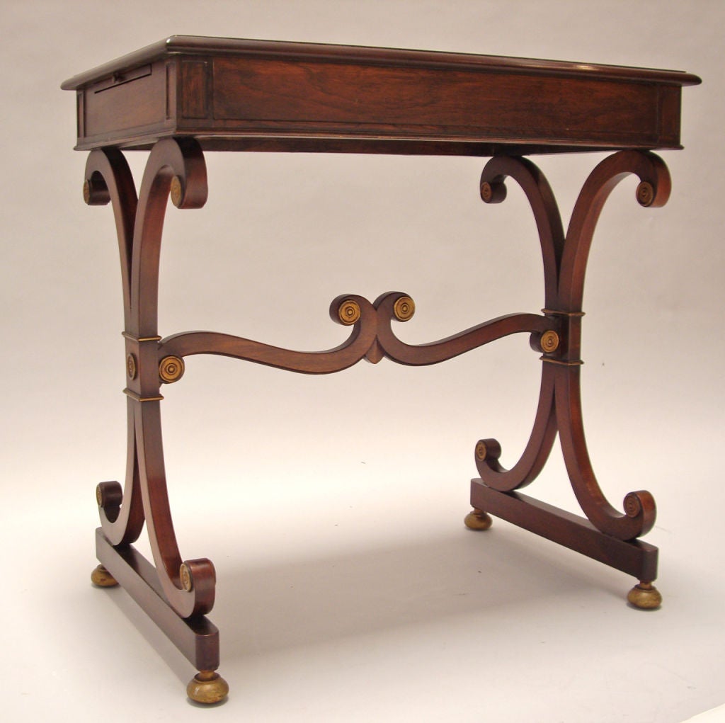 American Grosfeld House: Pair of Mahogany Side Tables/Nightstands