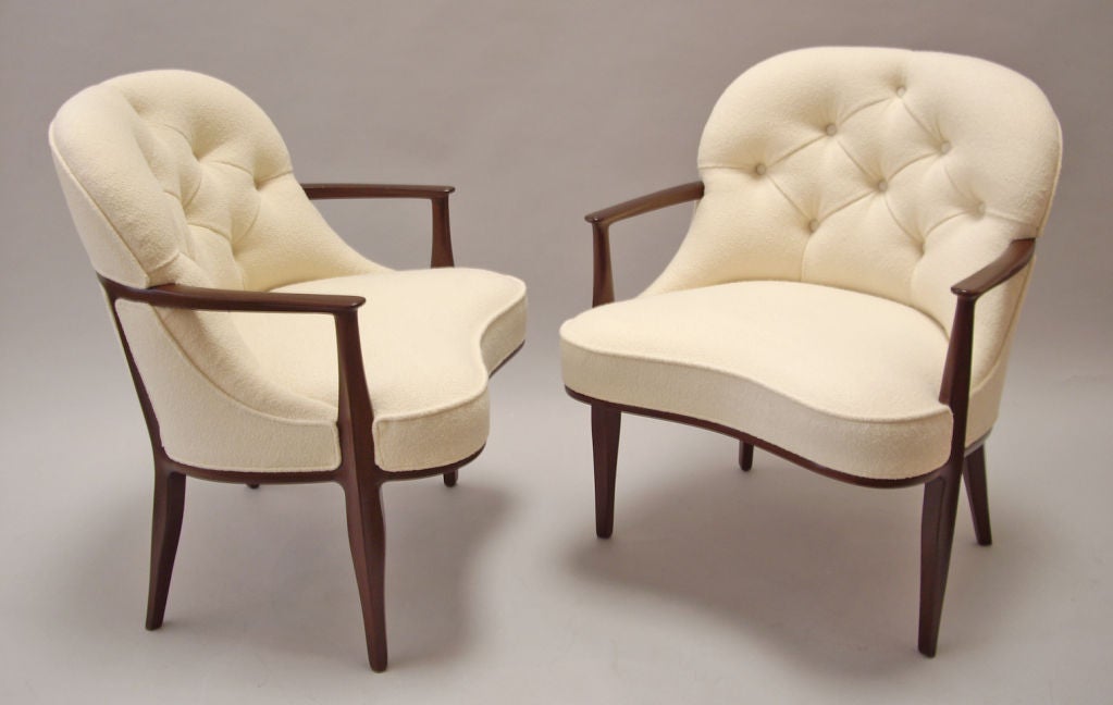 Edward Wormley (1907-1995) Pair of Upholstered Arm Chairs 1