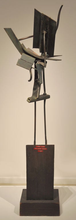 Mid-Century Modern Modernist Welded Steel Sculpture by Oliver Andrews