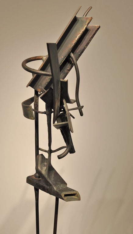 Hand-Crafted Modernist Welded Steel Sculpture by Oliver Andrews