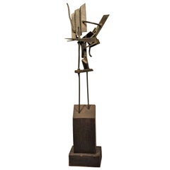 Modernist Welded Steel Sculpture by Oliver Andrews