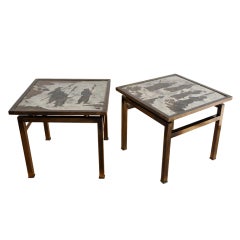 Pair of signed Bronze Tables - Philip and Kelvin LaVerne