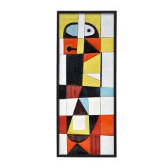 Harold Balazs (American 1928-) Signed Enamel on Copper "The Eye"