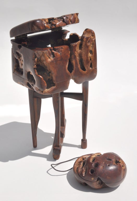 Jan de Swart (American 1908-1987) Hinged Burl Wood Box on Legs 2