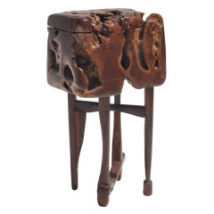 Jan de Swart (American 1908-1987) Hinged Burl Wood Box on Legs
