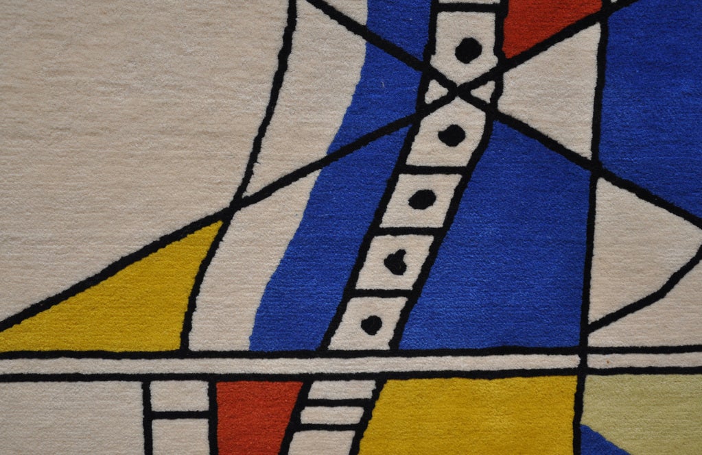French Large Tapestry - After A Design by Fernand Leger (1881-1955)