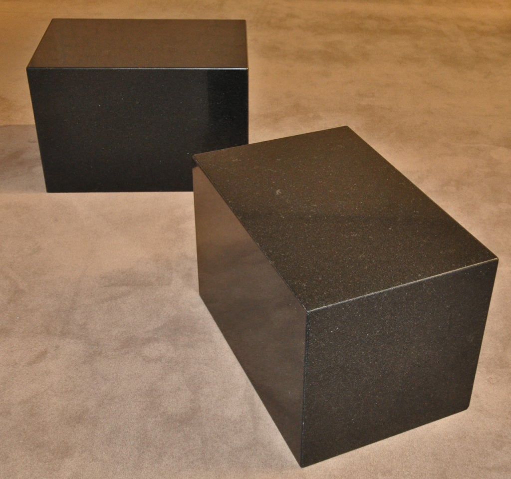 Modern Side Tables Granite Cubes Michael Taylor