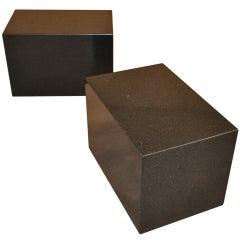 Vintage Side Tables Granite Cubes Michael Taylor