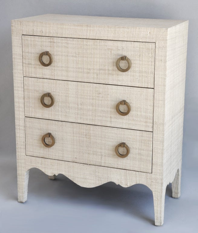 linen covered dresser