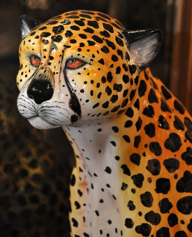 italian ceramic cheetah