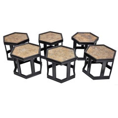 Octagonal Occasional (one pair) by John Keal for Brown Saltman