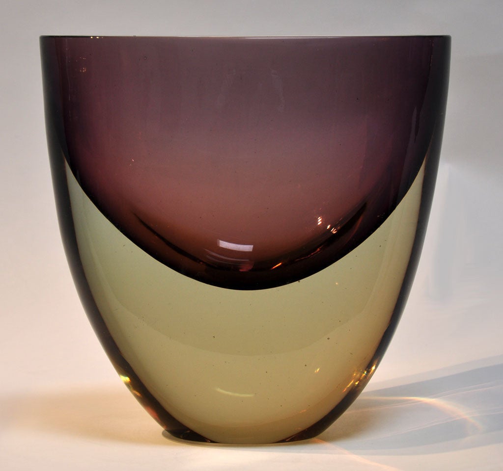 Mid-20th Century Flavio Poli - Large Somerso Italian Glass Vase