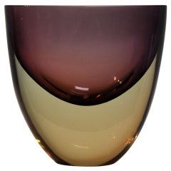 Flavio Poli - Large Somerso Italian Glass Vase