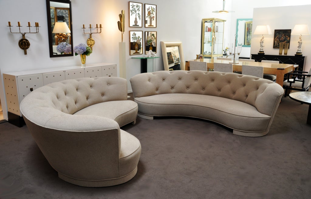 Greta Grossman (19061999) Rare Pair of Matching 8' Sofas at 1stDibs