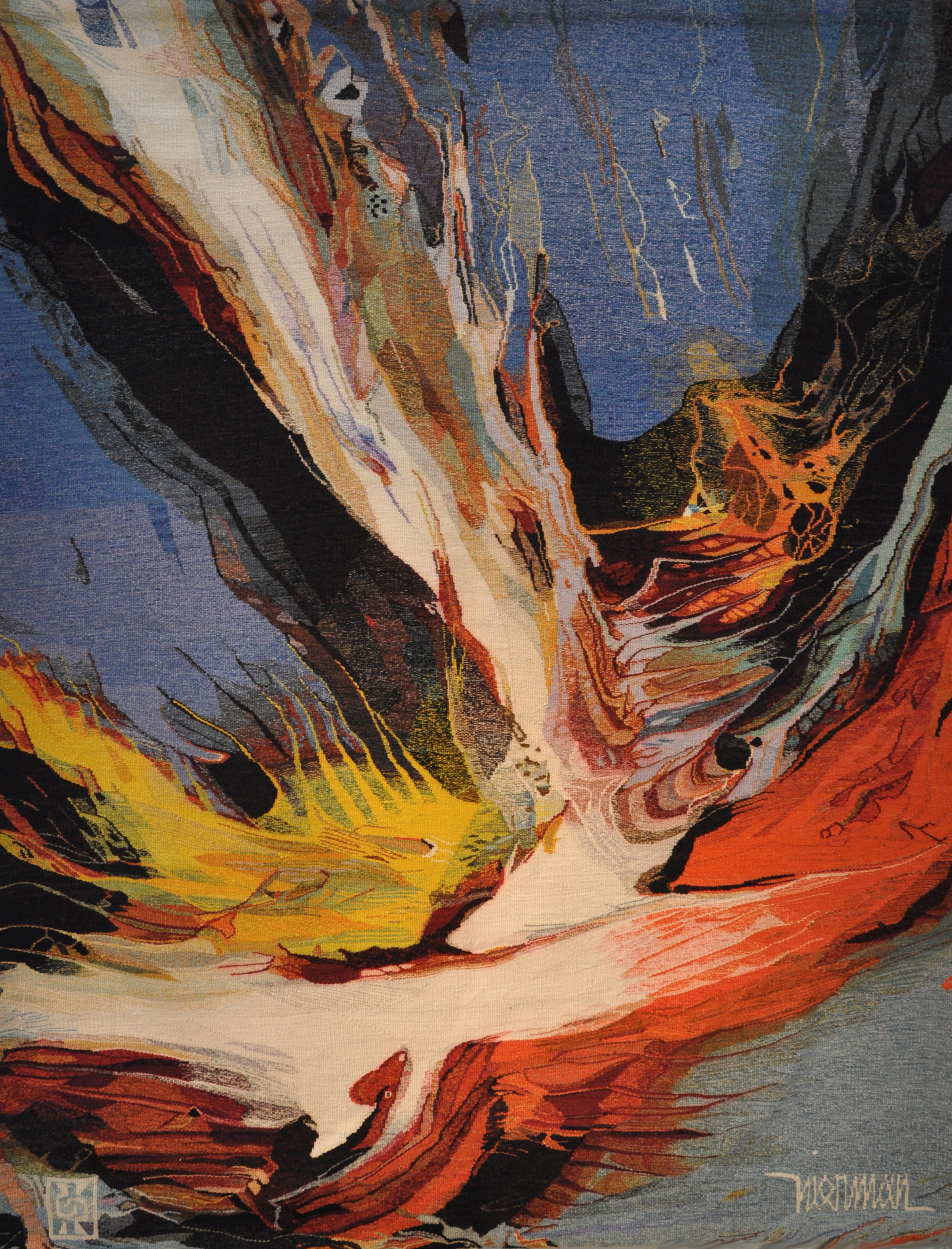 Leonardo Nierman (1932-) Large, Signed Wool Tapestry