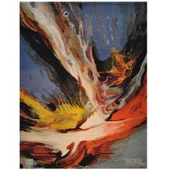 Leonardo Nierman (1932-) Large, Signed Wool Tapestry