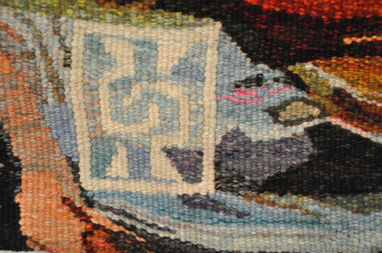 Leonardo Nierman (1932-) Large, Signed Wool Tapestry