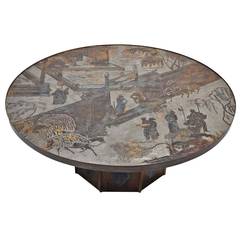 Signed by Philip and Kelvin LaVerne Bronze Coffee Table