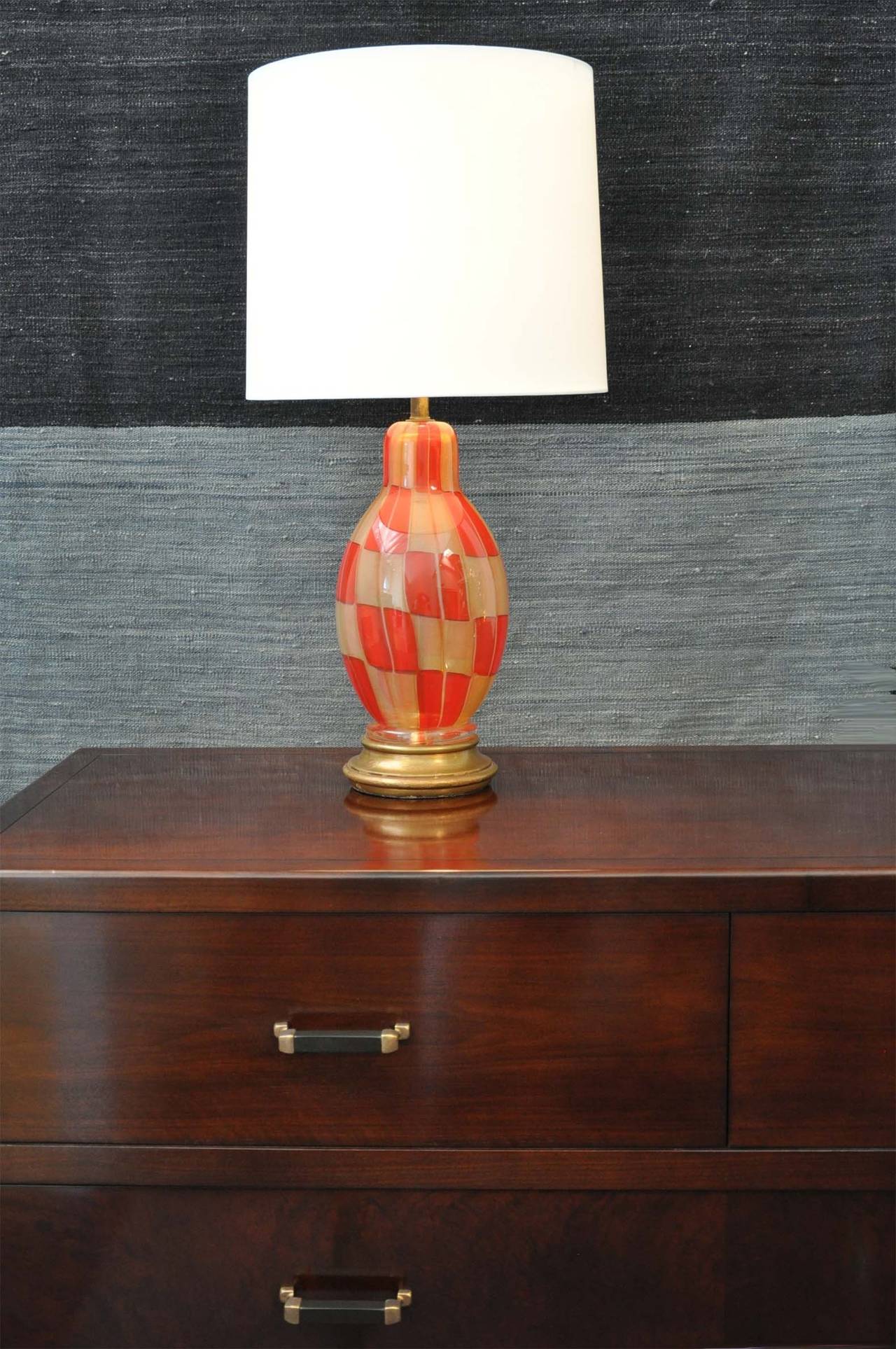 Hand-Crafted 1950s, Murano Glass, Italian Table Lamp
