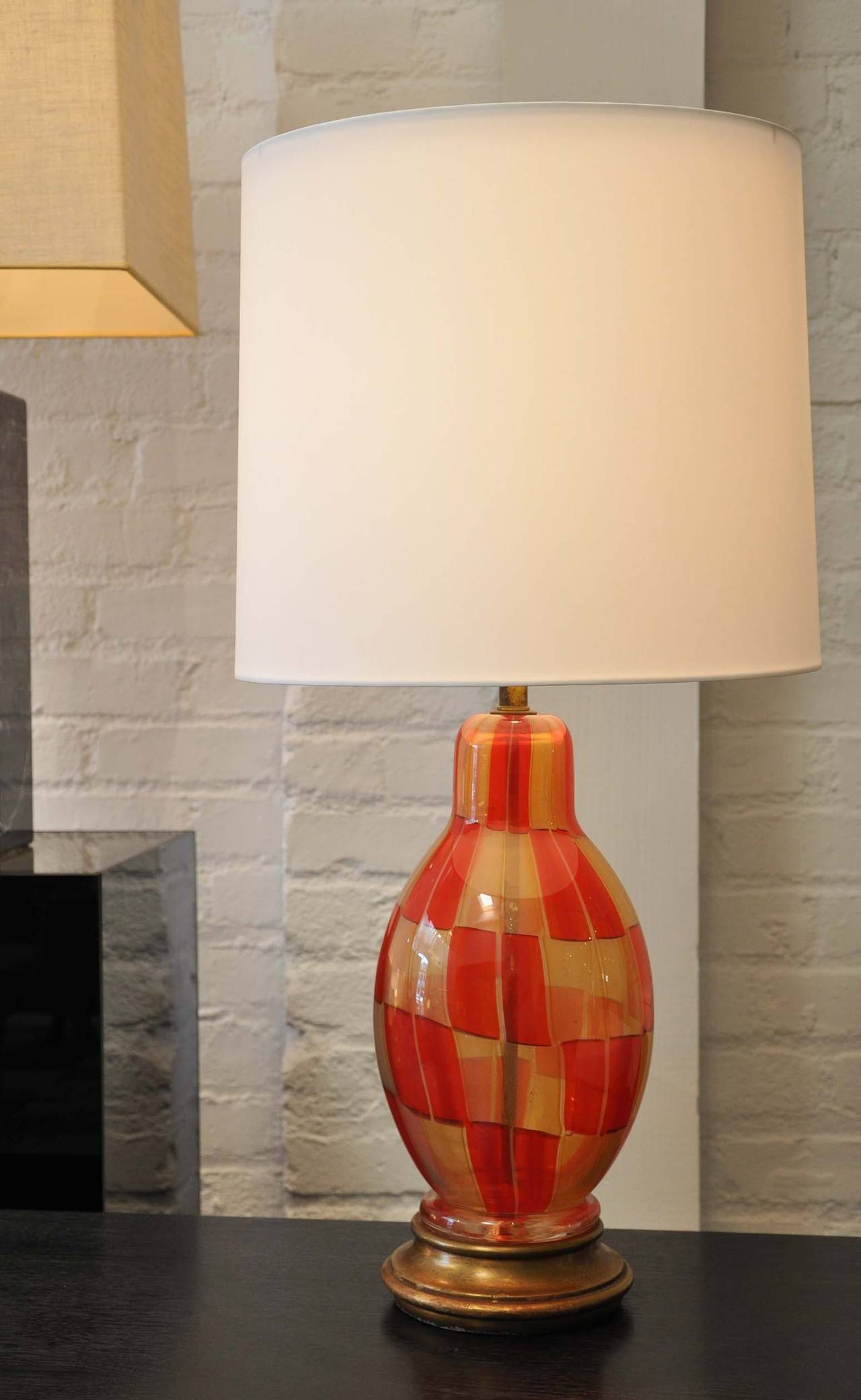 Mid-Century Modern 1950s, Murano Glass, Italian Table Lamp
