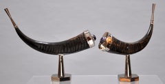 Anthony Redmile: Pair of Embellished and Mounted Horns