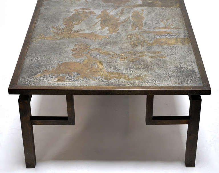Large and Rare Philip and Kelvin LaVerne Bronze Coffee Table In Excellent Condition In Los Angeles, CA
