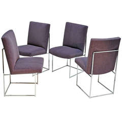 Milo Baughman Set of Four Chairs