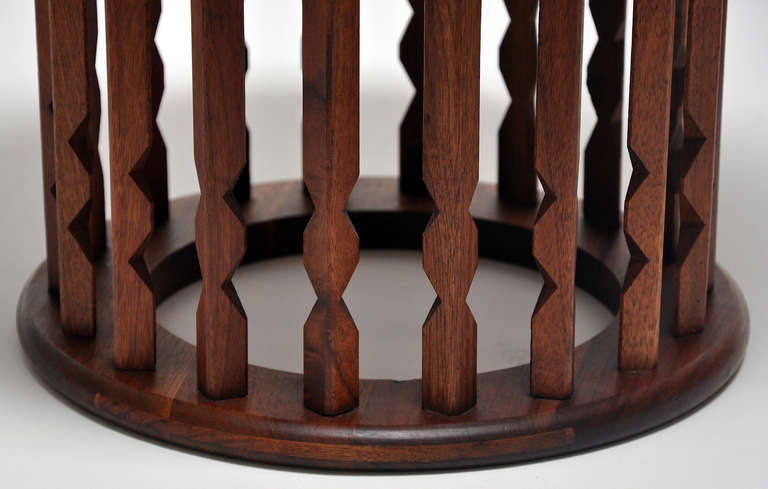 Mid-20th Century Pair of Carved Walnut Side Tables