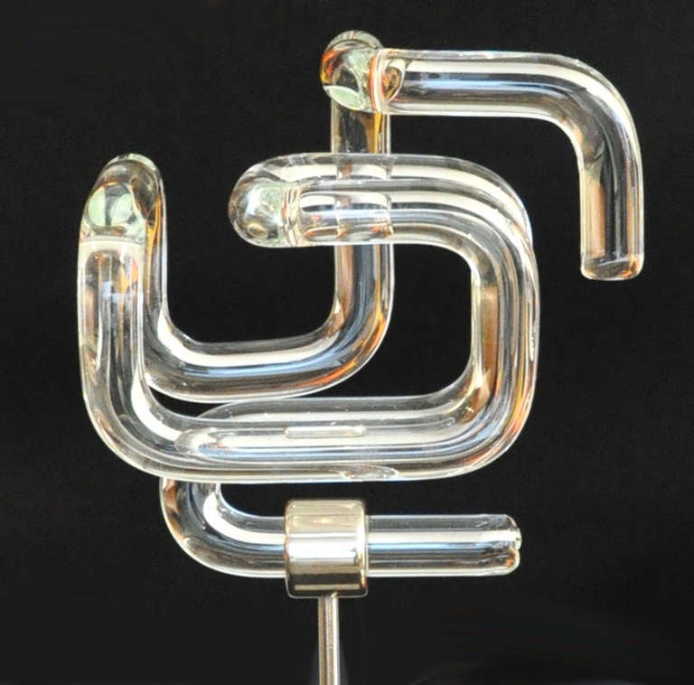 German Hans Godo Frabel (1941-) Glass and Steel Sculpture (1975)