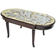 Grosfeld House Coffee Table with Eglomise Glass Top 5