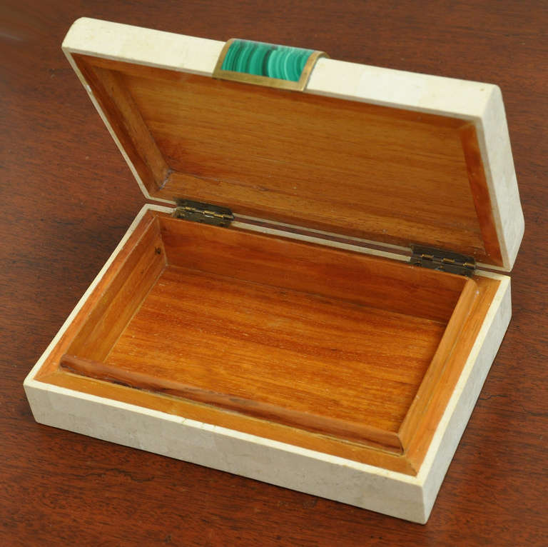 Modern Hinged Stone Box by Maitland Smith