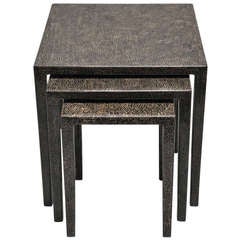 Set of Three Nesting Tables - Exotic Lacquer Finish