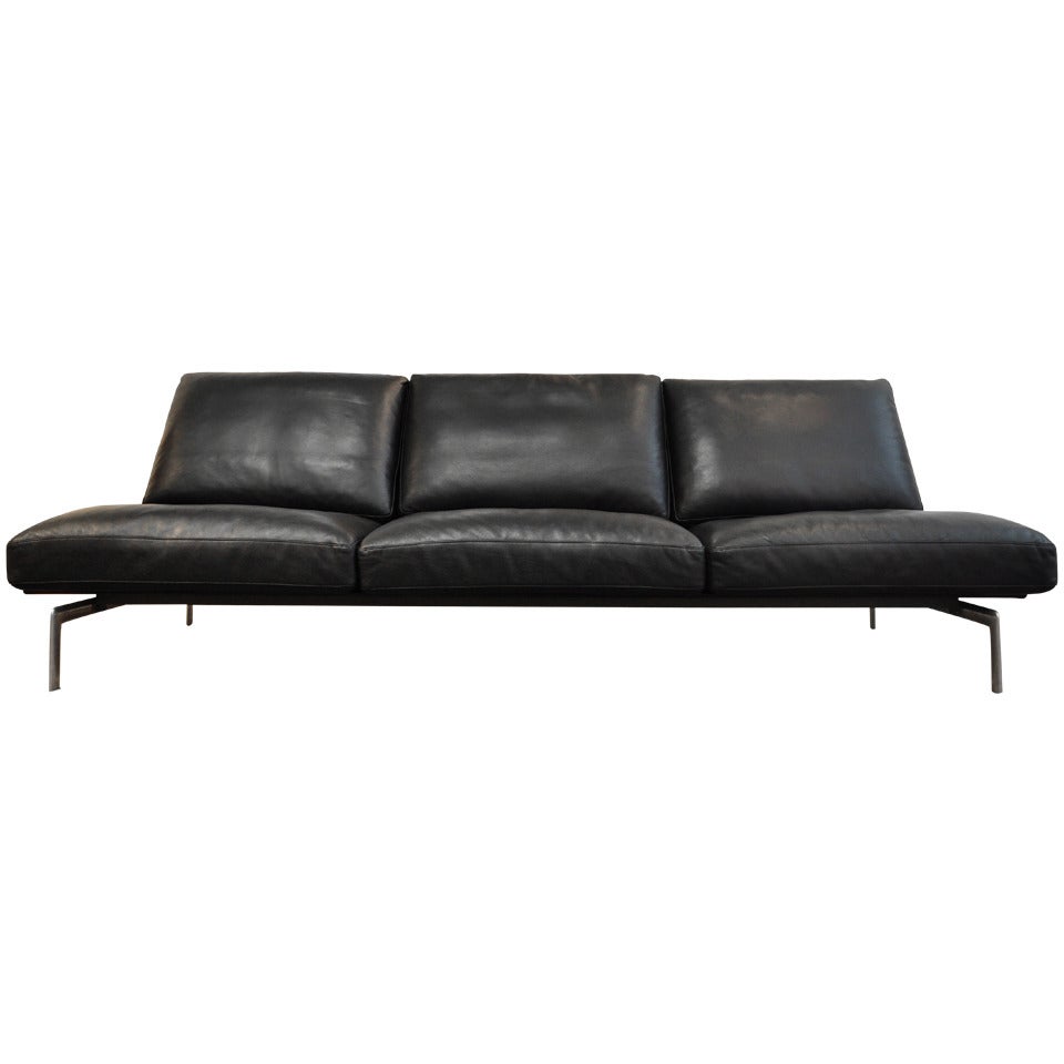 B&B Italia, Diesis Leather and Steel Sofa