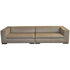 Minotti Italian Leather "Moore" Sofa 2
