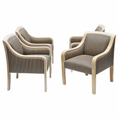 Set of Four Lacquered and Upholstered Armchairs by J. Robert Scott 4