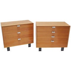 George Nelson Mid-Century Pair of Dresser or Night Stands