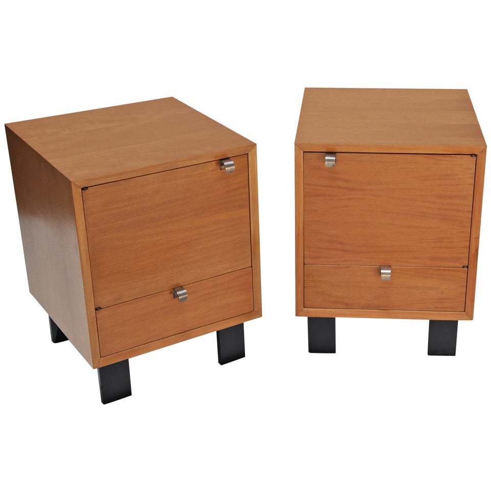 George Nelson Mid-Century Pair of Night Stands or Sofa Tables