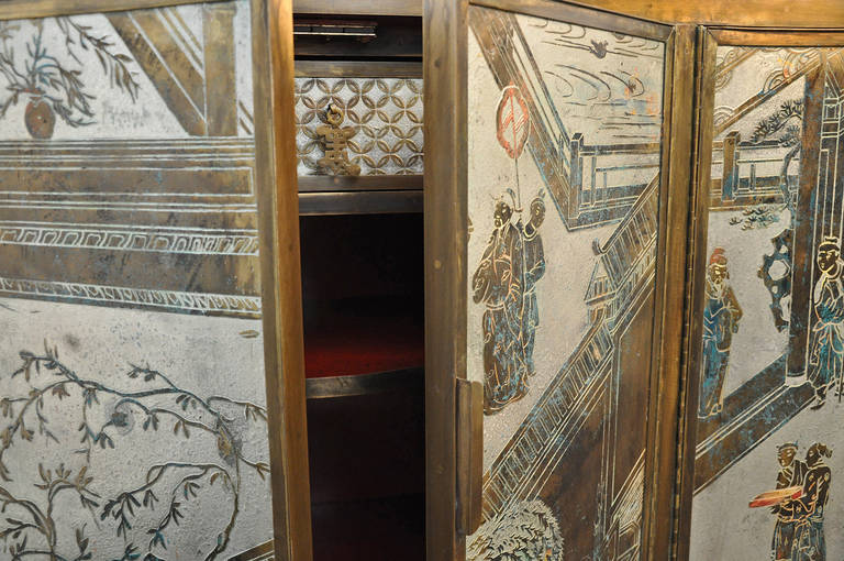 Etched  Philip and Kelvin LaVerne Cabinet
