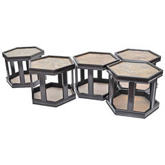 Octagonal Occasional Tables (priced individually) by John Keal for Brown Saltman