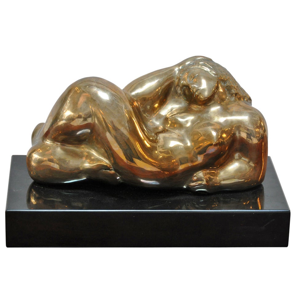 Charna Rickey, Signed Bronze Sculpture on Marble Base