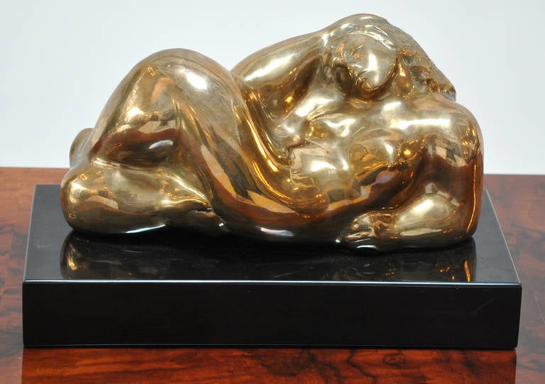 Charna Rickey, Signed Bronze Sculpture on Marble Base In Excellent Condition In Los Angeles, CA