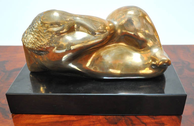 American Charna Rickey, Signed Bronze Sculpture on Marble Base