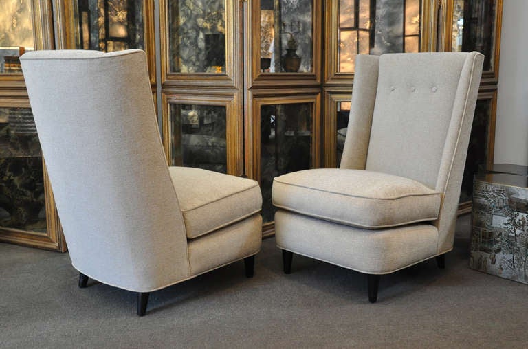 Paul Laszlo (1900-1993) Pair of 1940s Upholstered Chairs