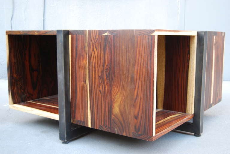 Mid-Century Modern Joaquim Tenreiro Like Brazilian Rosewood Bookcase Table