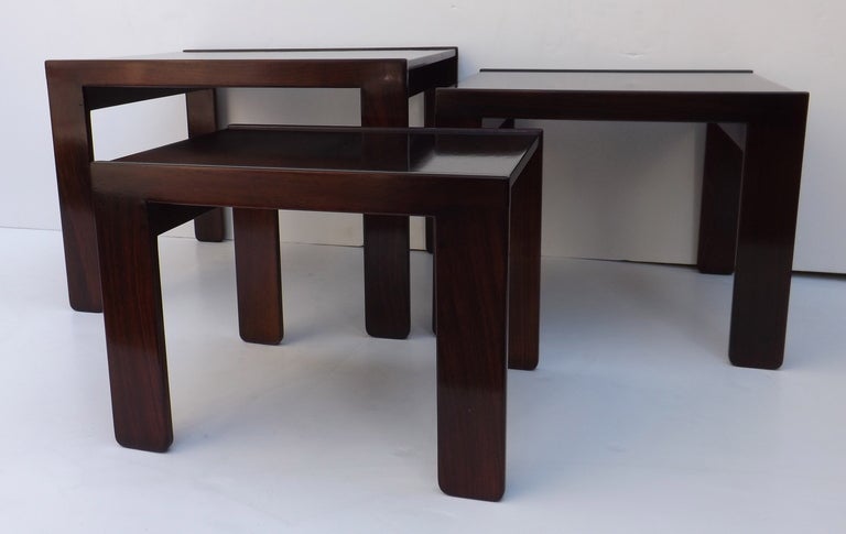 Gianfranco Frattini for Cassina Nesting Tables In Excellent Condition In Los Angeles, CA
