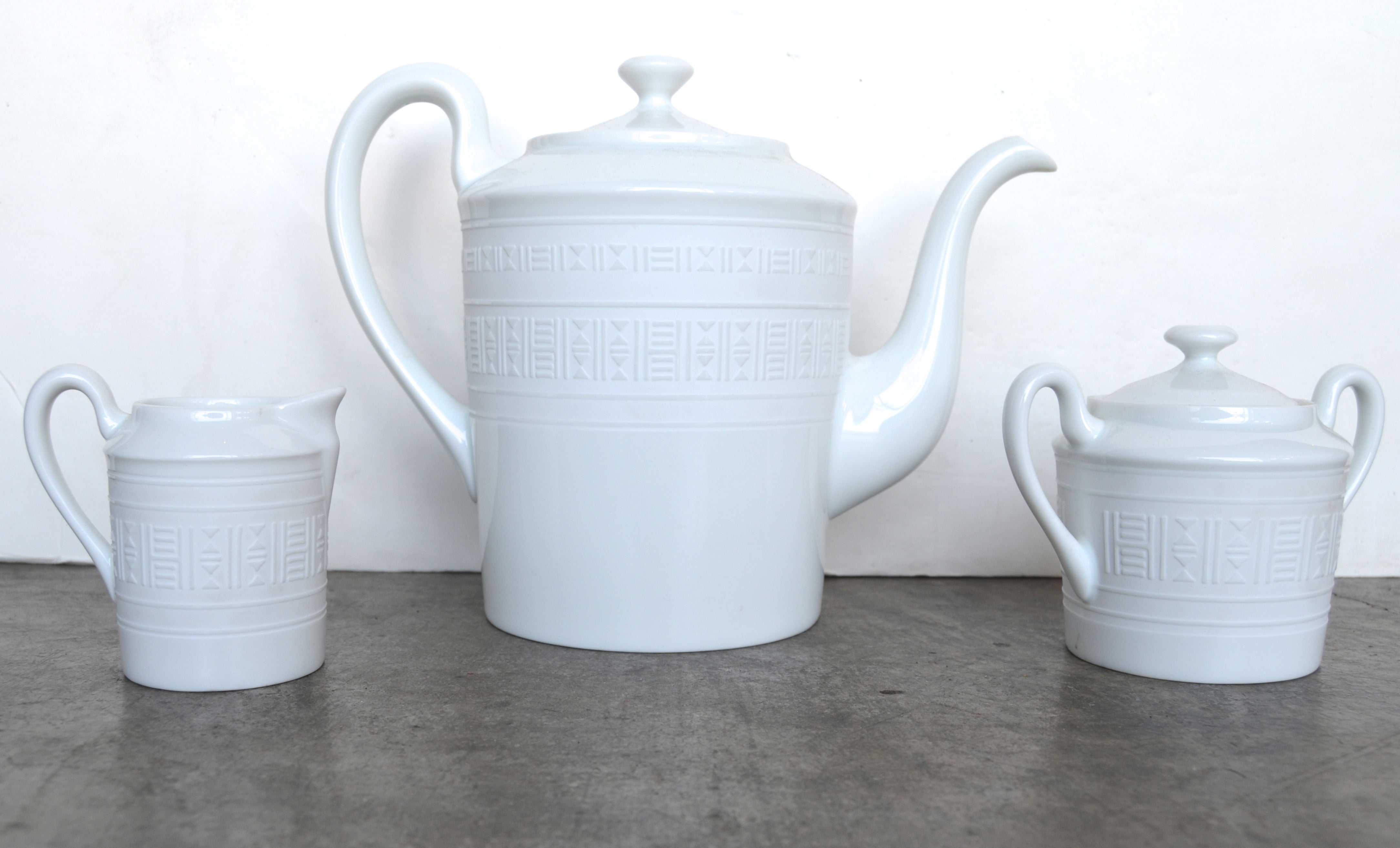 Hermes "Egee" Tea Set in White Porcelain