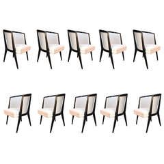 Harold Schwartz Dining Chairs, Set of 8