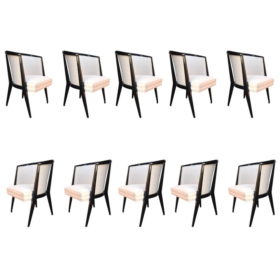 Harold Schwartz Dining Chairs, Set of 8 For Sale