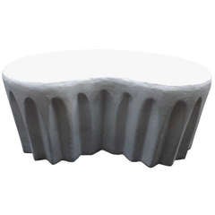 John Dickinson Like Kidney Form White Plaster Table