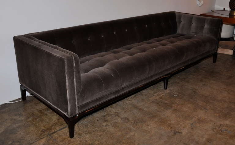 Mid-Century Modern Gorgeous Maurice Bailey for Monteverdi Young Velvet Sofa